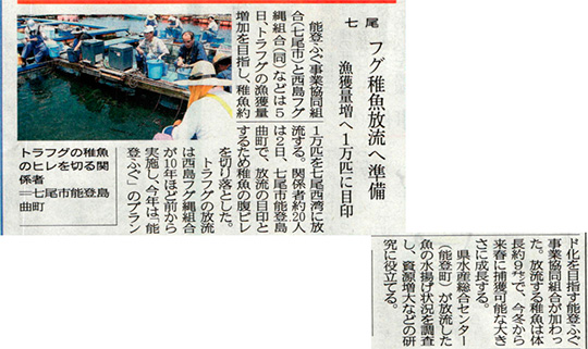 2013年7月3日　北國新聞