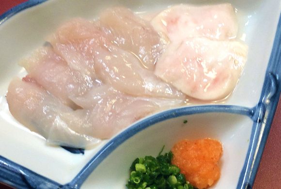 ふぐしゃぶ（ふぐ身、白子）
