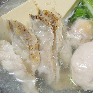 フグ鍋 ゴマフグ身 真フグ白子   焼きしも