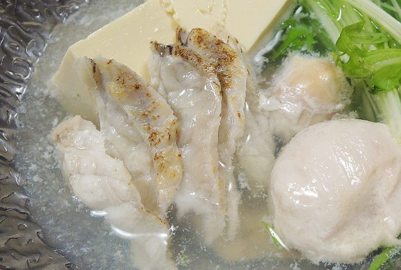 フグ鍋 ゴマフグ身 真フグ白子   焼きしも